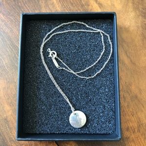 Tiffany & Co. M Disc Charm Necklace